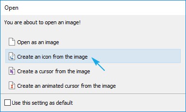 Create an icon from the image