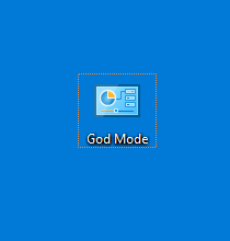 Трансформация созданной папки в ярлык God Mode