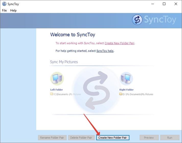 Программа SyncToy